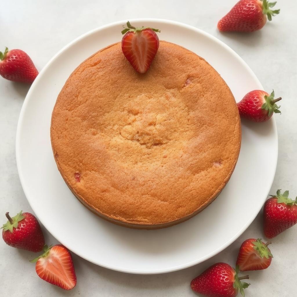 کیک رژیمی توت فرنگی